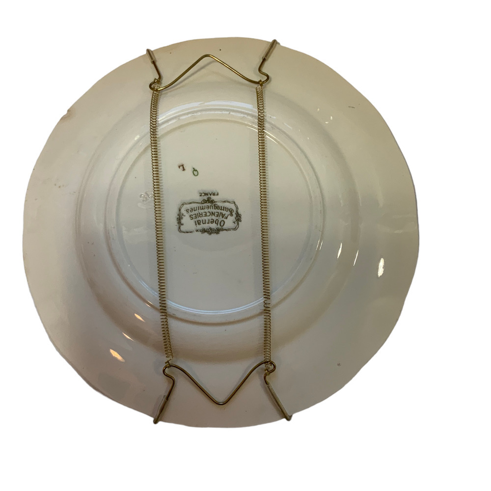 SARREGUEMINES FRENCH VINTAGE Obernai 9.75" Porcelain Plate for Hanging - Picture 4 of 7